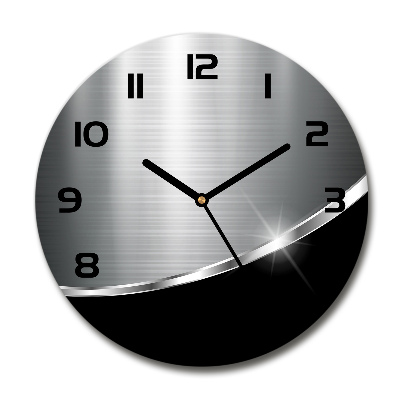 Ronde glas klok Metaalabstractie