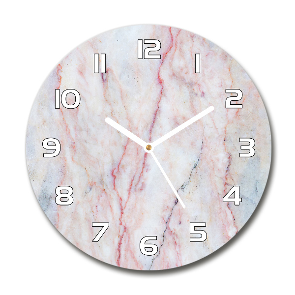 Ronde glas klok Marmer