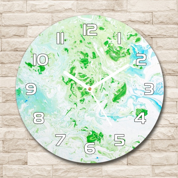 Ronde glazen wandklok Abstracte achtergrond