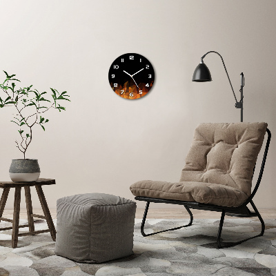 Ronde glas klok Abstractie