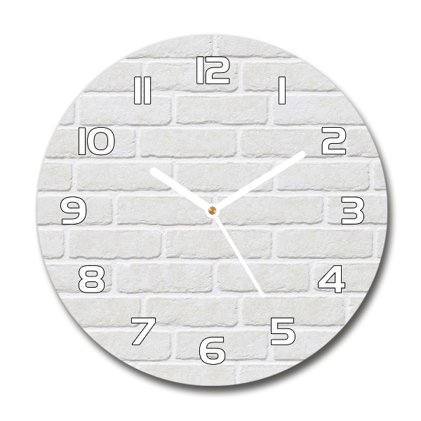 Ronde glas klok Bakstenen muur