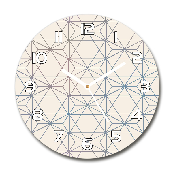 Ronde glas klok Geometrische achtergrond