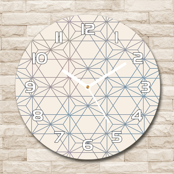 Zegar szklany okrągły Geometryczne tło