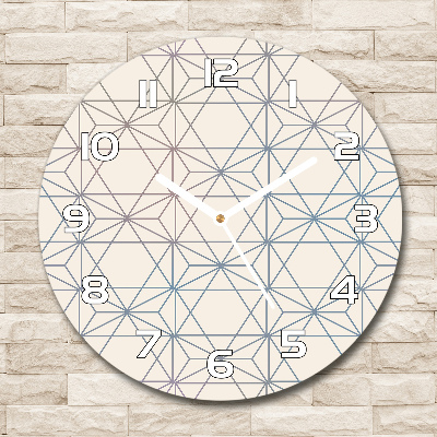 Zegar szklany okrągły Geometryczne tło