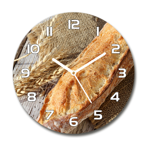 Ronde glazen klok Verse baguette