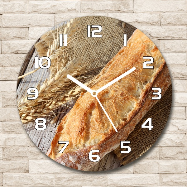 Ronde glazen klok Verse baguette