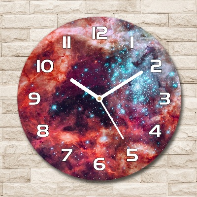 Zegar szklany okrągły Obłok Magellana