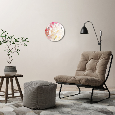 Ronde glas klok Pioen