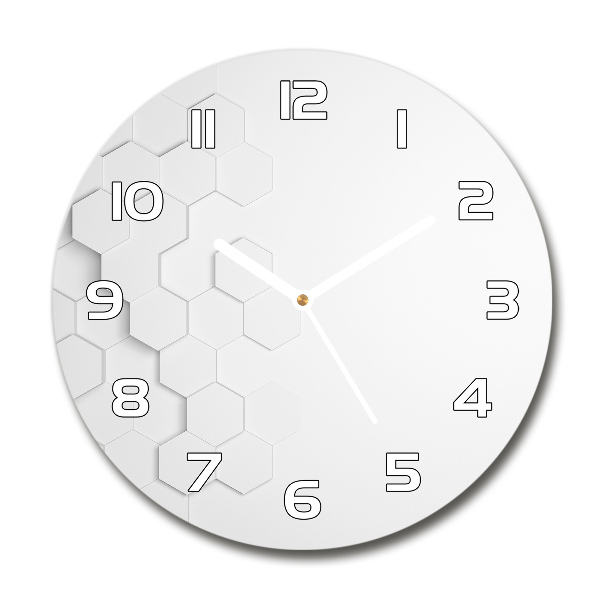 Ronde glazen klok Achtergrond met zeshoeken
