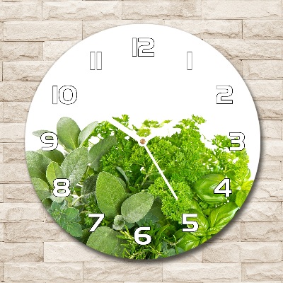 Ronde glazen klok Kruiden