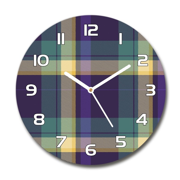 Ronde glazen klok Geruite textuur