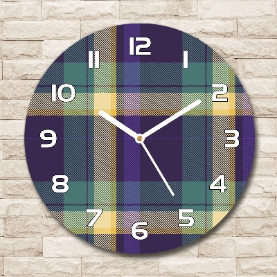 Ronde glazen klok Geruite textuur