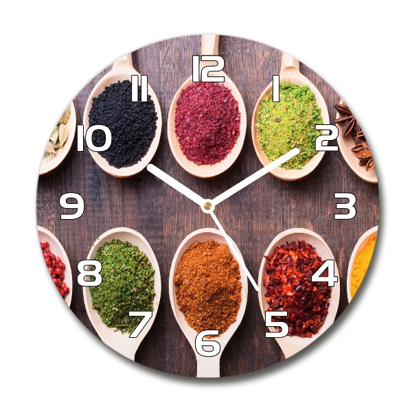 Ronde glazen klok Kleurrijke kruiden