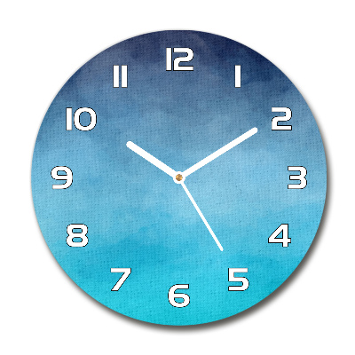 Zegar ścienny szklany okrągły Dym