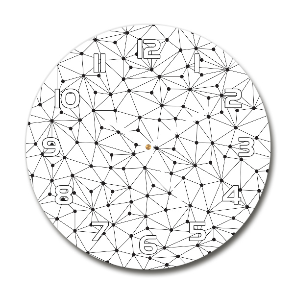 Ronde glazen klok Lijnen en cirkels