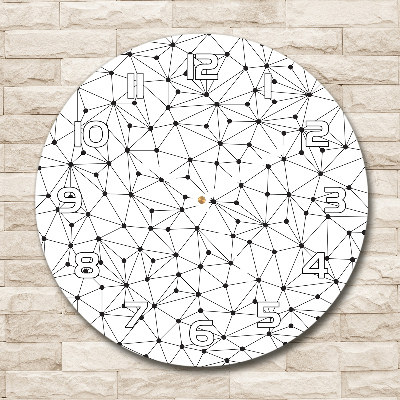 Ronde glazen klok Lijnen en cirkels