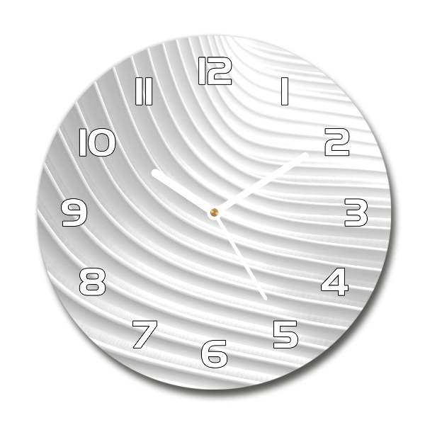 Ronde glazen klok Abstracte lijnen