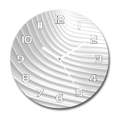 Ronde glazen klok Abstracte lijnen