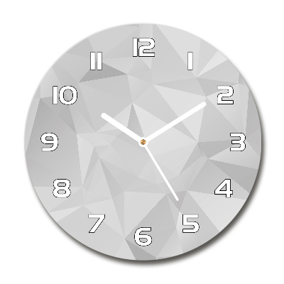 Ronde glas klok Abstracte driehoeken