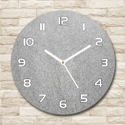 Zegar szklany na ścianę Szara ściana