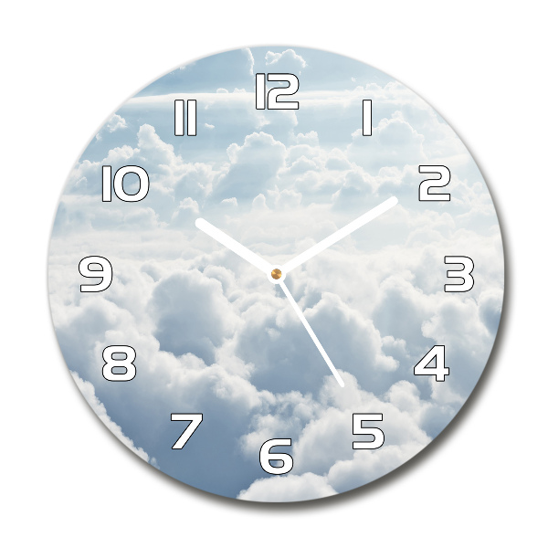 Ronde glas klok Wolken vanuit vogelperspectief