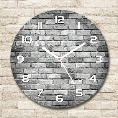 Zegar szklany na ścianę Ceglana ściana