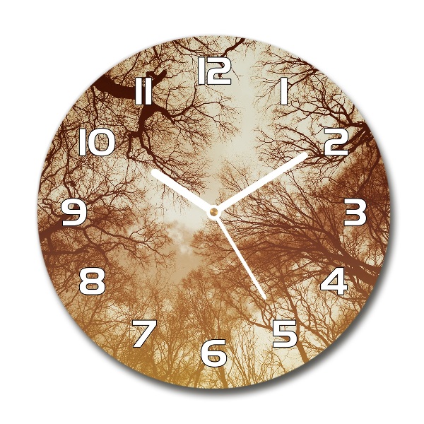 Ronde glas klok Woud