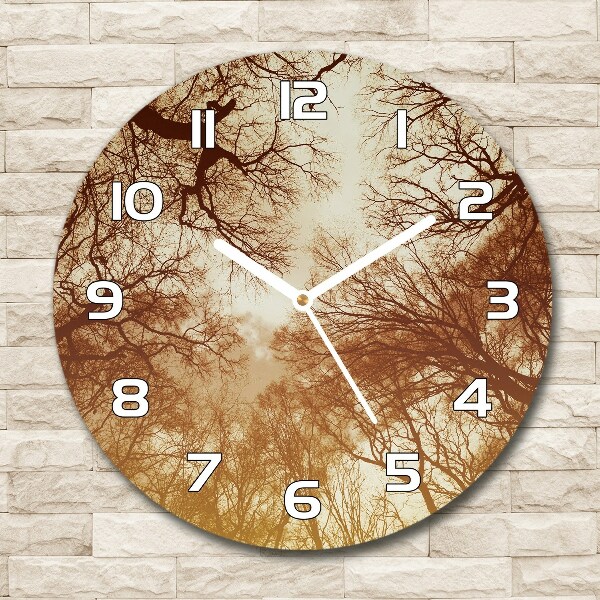 Ronde glas klok Woud