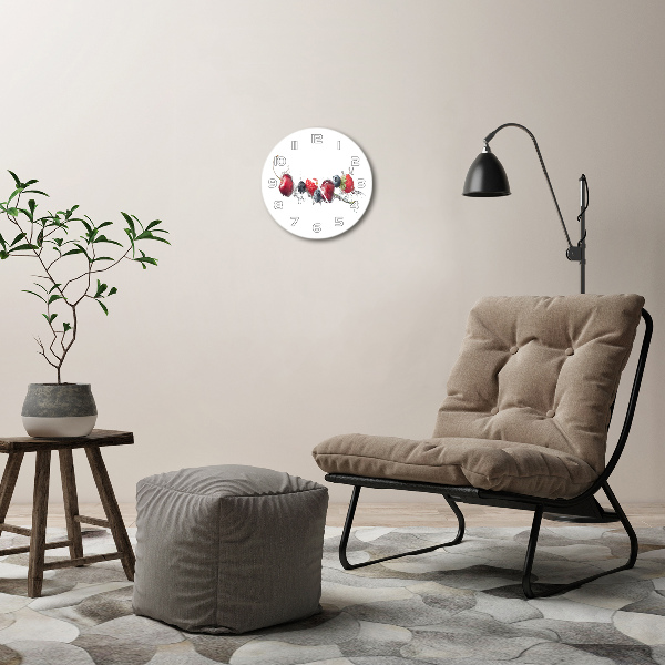 Ronde glas klok Bosvruchten