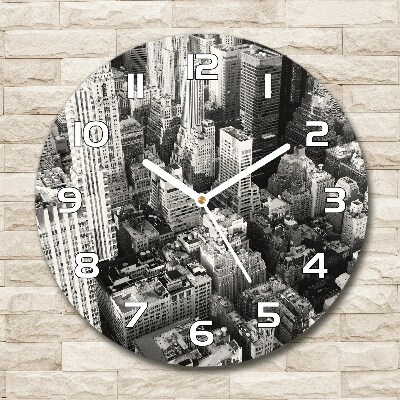 Ronde glas klok New York vanuit vogelperspectief