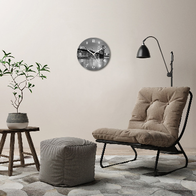 Ronde glas klok New York 's nachts