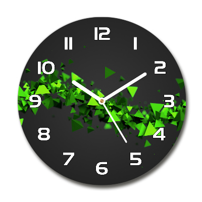 Ronde glazen klok Geometrische golf