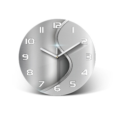 Ronde glazen klok Metaalabstractie