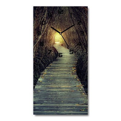 Zegar ścienny cichy Ścieżka w lesie