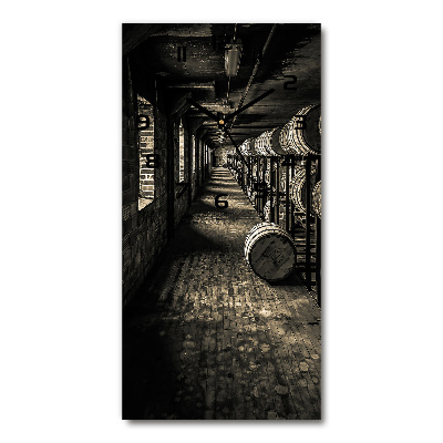 Rechthoekige glazen wandklok Bourbonvaten