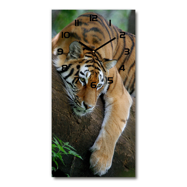 Zegar ścienny Tygrys na drzewie