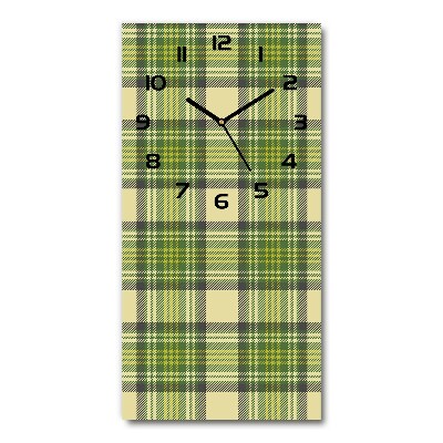 Rechthoekige glas klok Groen geblokt