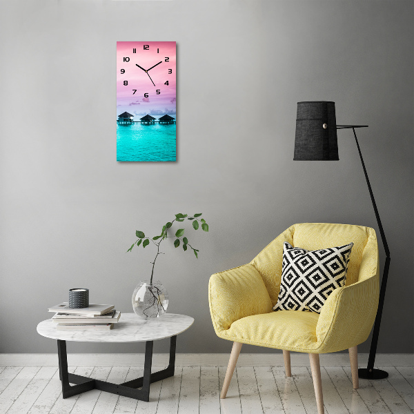 Zegar ścienny Bungalowy na wodzie