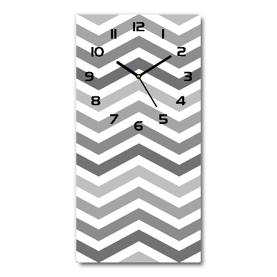 Zegar szklany ścienny Szare zygzaki