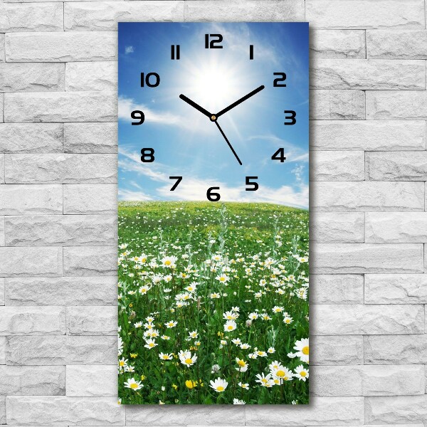 Nowoczesny zegar ścienny Łąka