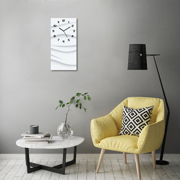 Zegar ścienny cichy Abstrakcja fale