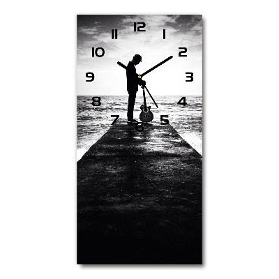 Zegar ścienny Gitarzysta na molo