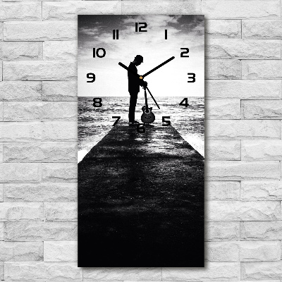 Zegar ścienny Gitarzysta na molo