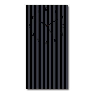 Zegar ścienny Czarno-szare paski