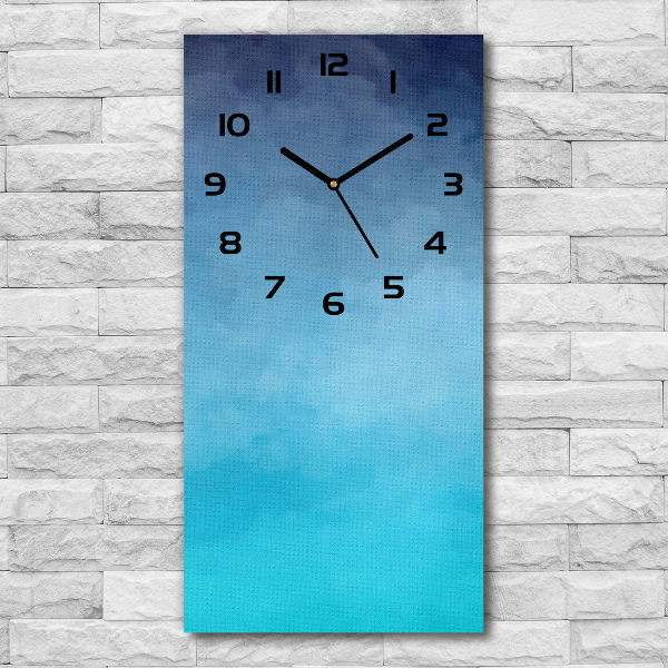 Nowoczesny zegar szklany ścienny Dym