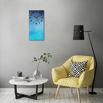 Nowoczesny zegar szklany ścienny Dym