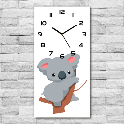 Zegar ścienny cichy Panda na drzewie