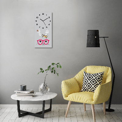 Zegar ścienny Królik w okularach