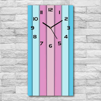 Zegar szklany ścienny Kolorowe paski