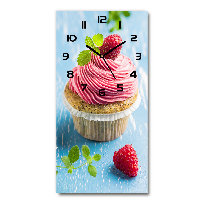 Rechthoekige glas klok Frambozen cupcake